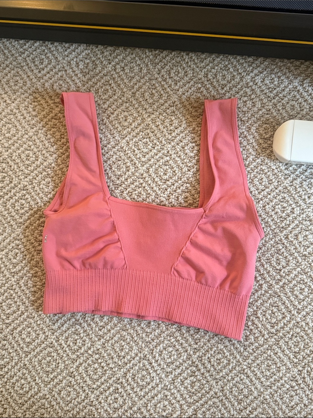 FP Movement by Free People Rose Pink Ribbed Support Sports Bra